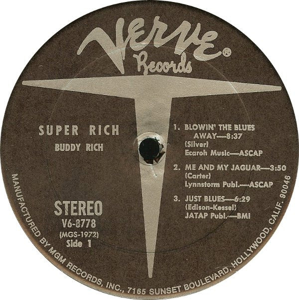 Buddy Rich : Super Rich (LP, Comp, RE)