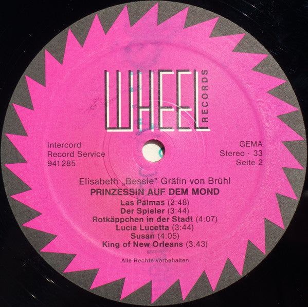 Bessy Brühl : Prinzessin Auf Dem Mond (LP, Album)