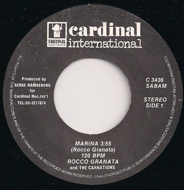 Rocco Granata & The Carnations : Marina (7")