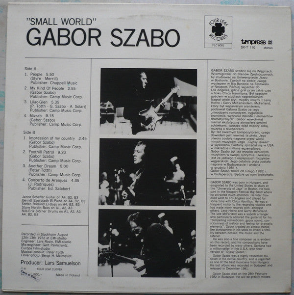 Gabor Szabo : Small World (LP, Album, RE)