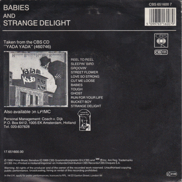 Herman Brood & His Wild Romance : Babies (7", Single)