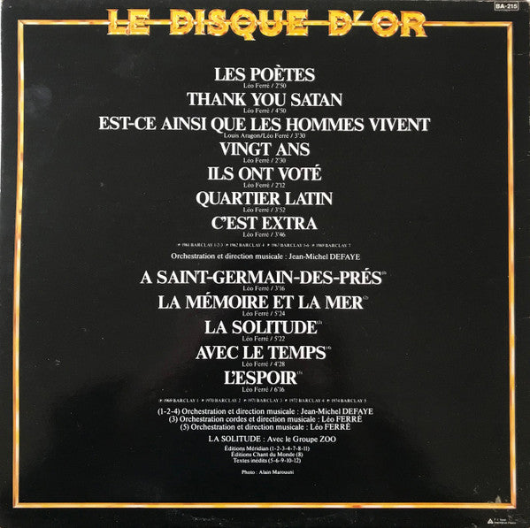 Léo Ferré : Le Disque D'Or (LP, Comp)