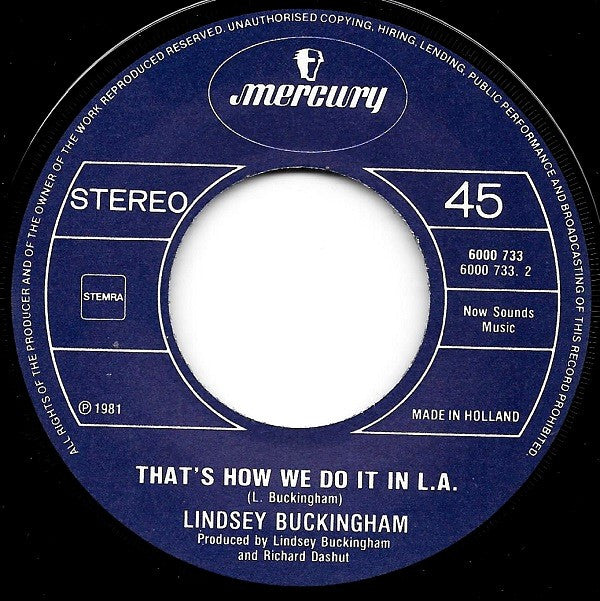 Lindsey Buckingham : It Was I (7", Single)