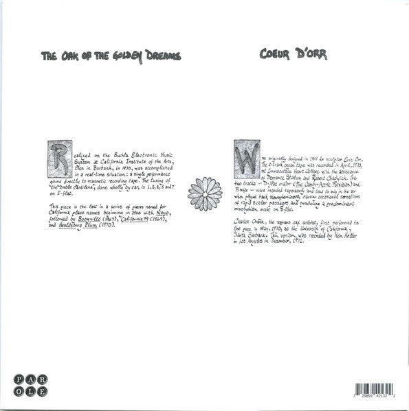 Harold Budd : The Oak Of The Golden Dreams (LP, Album, RE)