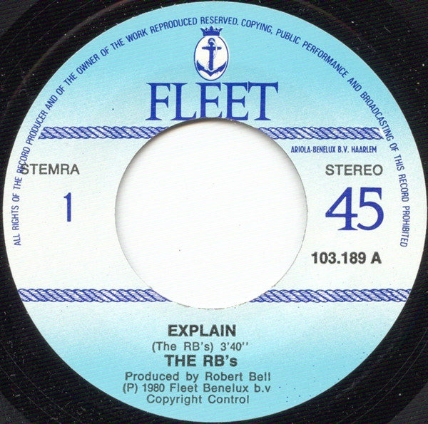 The RB's : Explain (7", Single)