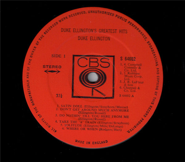 Duke Ellington : Duke Ellington's Greatest Hits (LP, Comp)