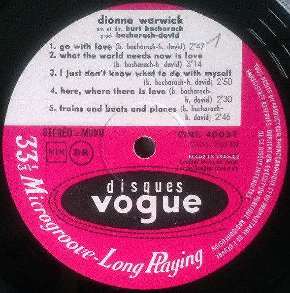 Dionne Warwick : Dionne Warwick (LP, Album)