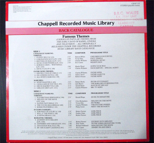 Various : Back Catalogue - Famous Themes (LP)