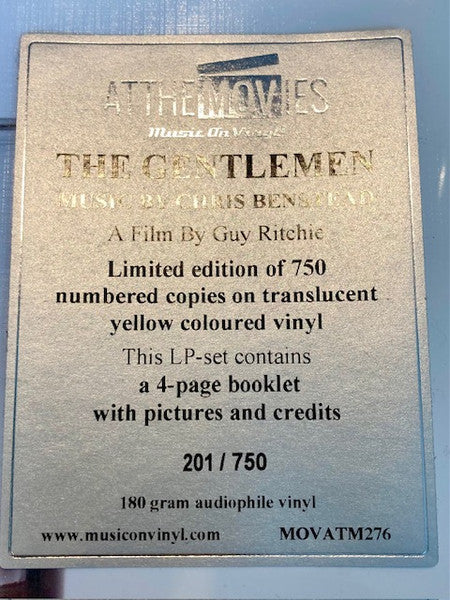 Chris Benstead : The Gentlemen (Original Motion Picture Soundtrack) (LP, Album, Ltd, Num, Yel)