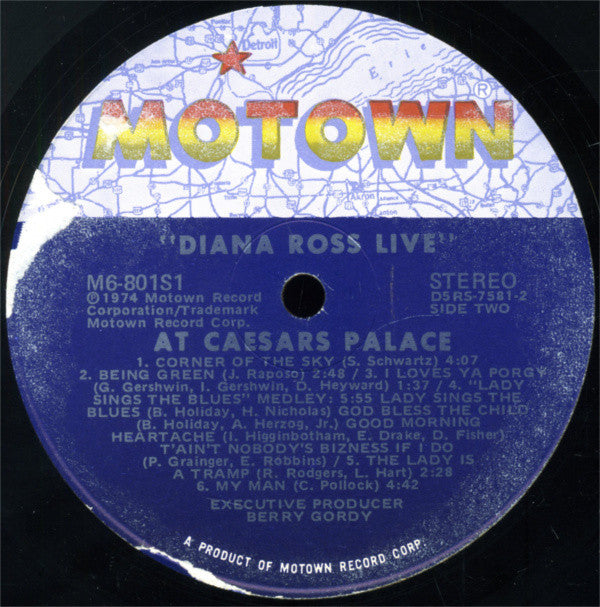 Diana Ross : Diana Ross Live At Caesars Palace (LP, Album)