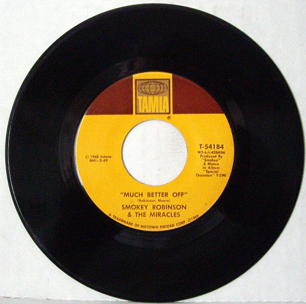 The Miracles : Abraham, Martin And John / Much Better Off (7", Single)