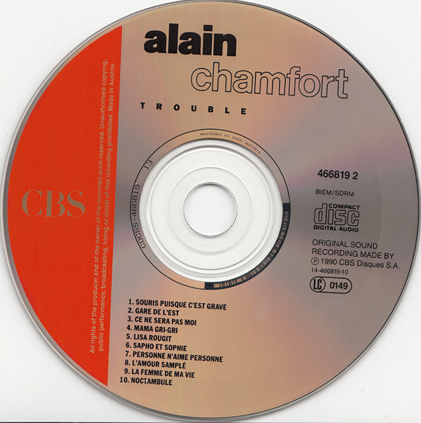 Alain Chamfort : Trouble (CD, Album, Dig)