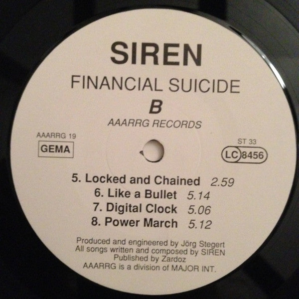 Siren (24) : Financial Suicide (LP, Album)