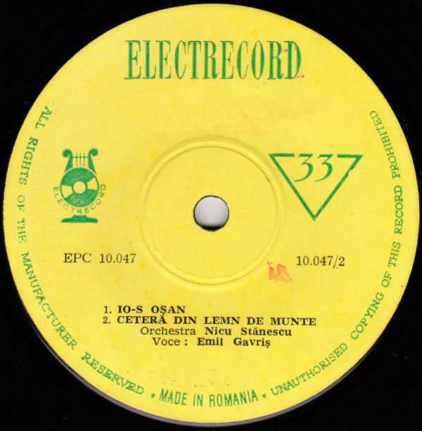 Emil Gavriș : Dragostea E Fără Leac (7", Mono)