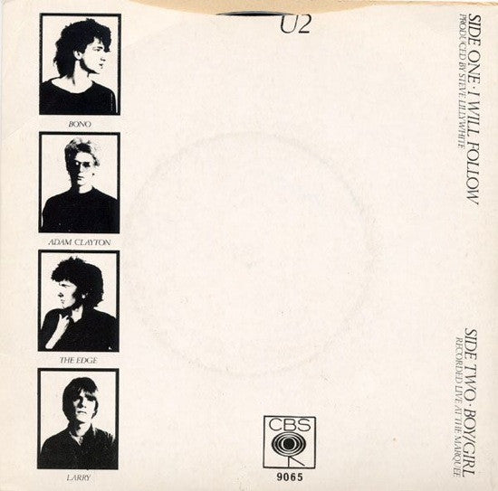 U2 : I Will Follow (7", Single, RE, Sun)