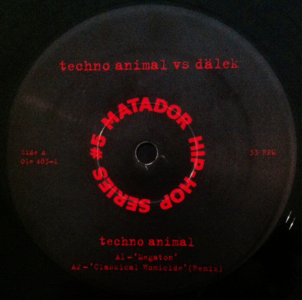 Techno Animal vs Dälek : Megaton / Classical Homicide (12", Single)