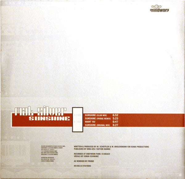 Mat Silver : Sunshine (12", Maxi)
