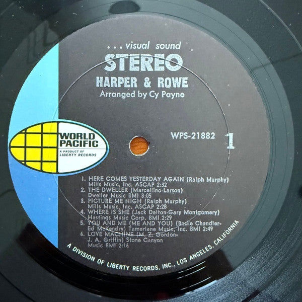 Harper And Rowe : Harper And Rowe (LP, Album, All)