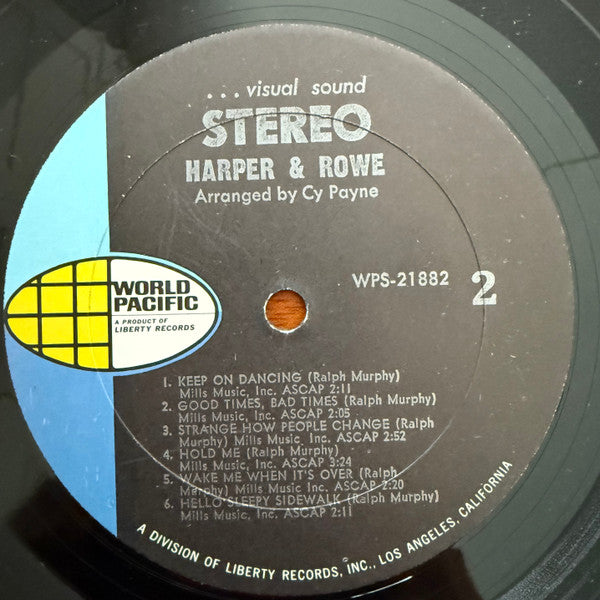 Harper And Rowe : Harper And Rowe (LP, Album, All)