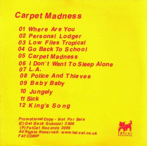 Get Back Guinozzi : Carpet Madness (CD, Album, Promo)