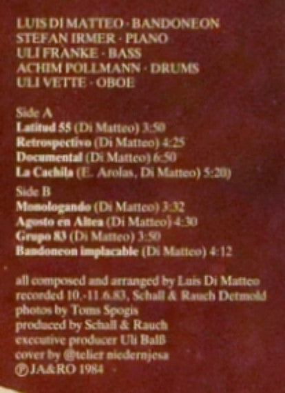 Luis Di Matteo : Tango Contemporáneo (LP)