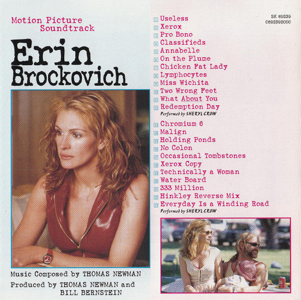 Thomas Newman : Erin Brockovich (Motion Picture Soundtrack) (HDCD, Album)