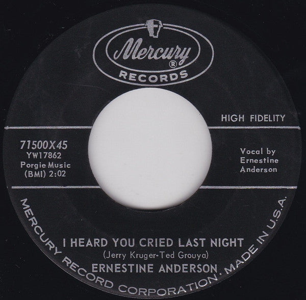 Ernestine Anderson : I Can Dream Can't I (7", Mono)