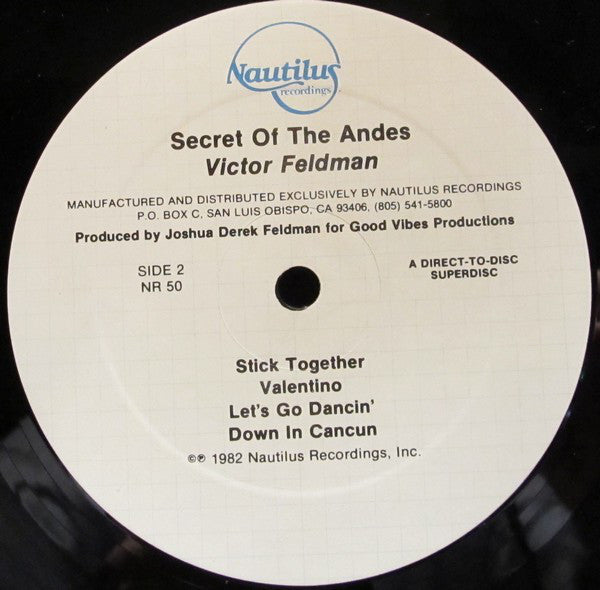 Victor Feldman : Secret Of The Andes (LP, Album, Ltd, Dir)