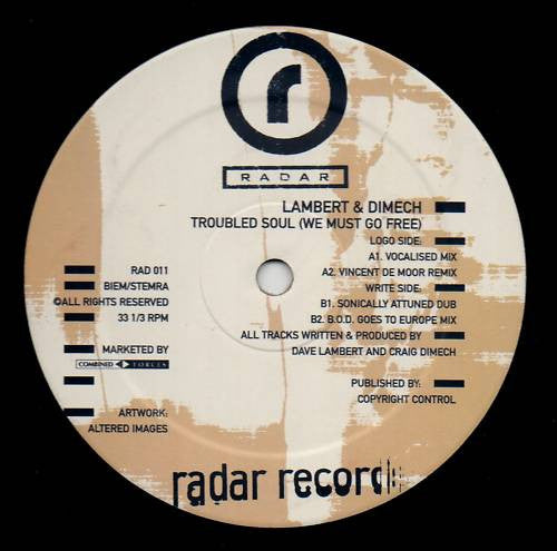 Lambert & Dimech : Troubled Soul (We Must Go Free) (12")