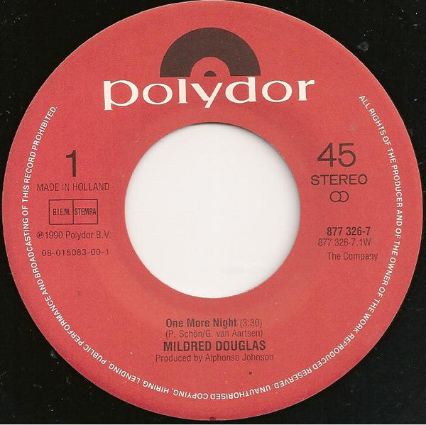 Mildred Douglas : One More Night (7", Single)