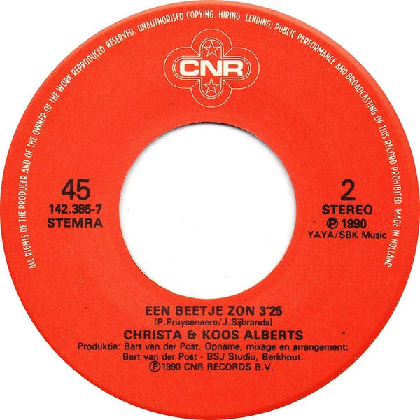 Koos Alberts : Het Leven Is Te Mooi Voor Tranen (7", Single)