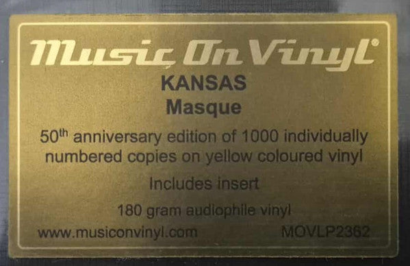 Kansas (2) : Masque (LP, Album, Ltd, Num, RP, 180)