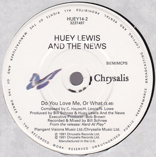 Huey Lewis And The News* : It Hit Me Like A Hammer (7", Single)