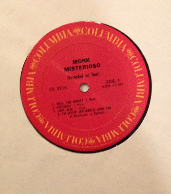 Thelonious Monk : Misterioso (Recorded On Tour) (LP, Album, RE)