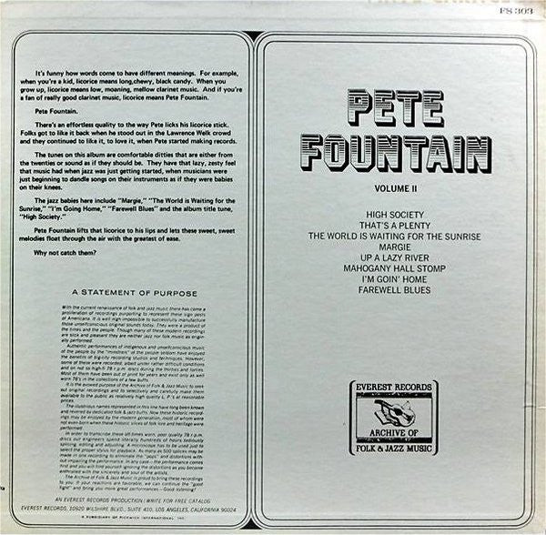 Pete Fountain : Volume II (LP, Comp)