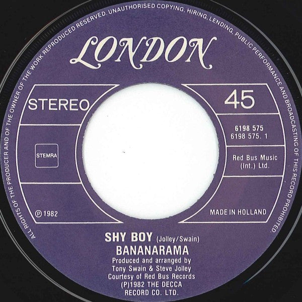 Bananarama : Shy Boy (7", Single)