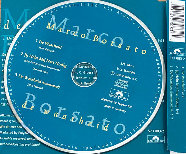 Marco Borsato : De Waarheid (CD, Maxi)
