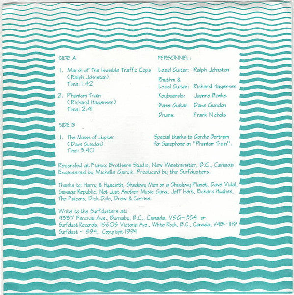 The Surfdusters : Waves Of Pleasure (7", EP, Blu)