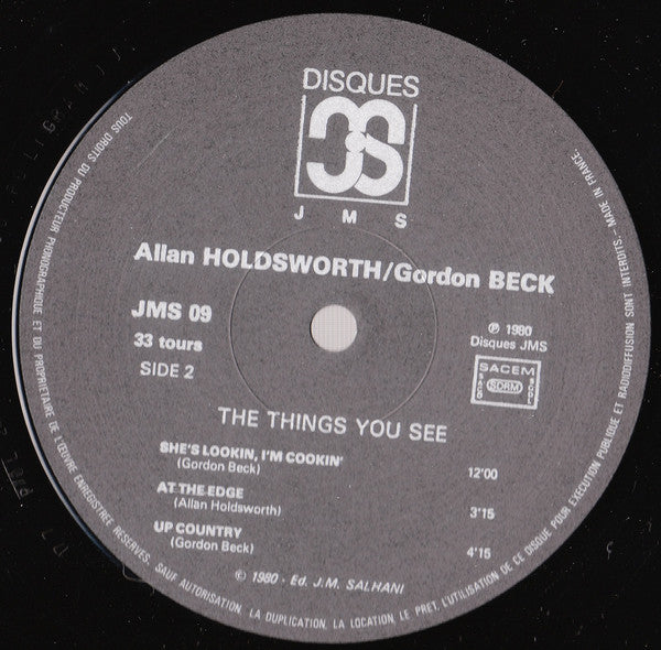 Allan Holdsworth - Gordon Beck : The Things You See (LP, Album)