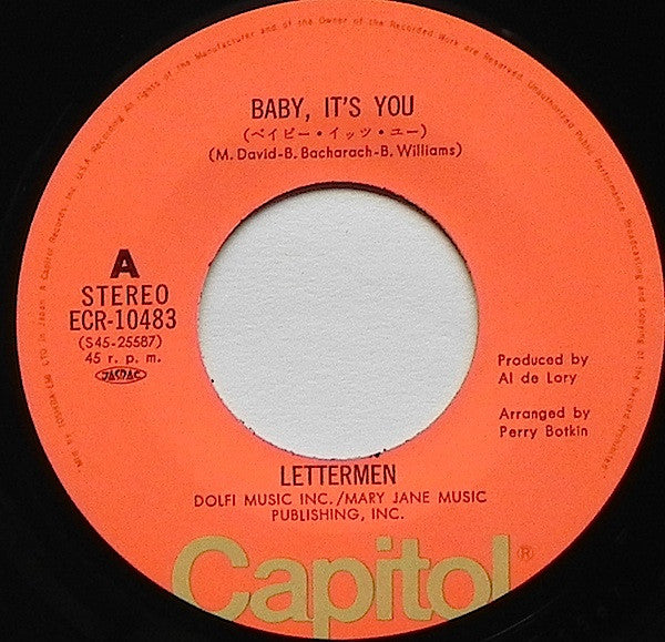 The Lettermen : Baby, It's You / What Now, My Love? (7")