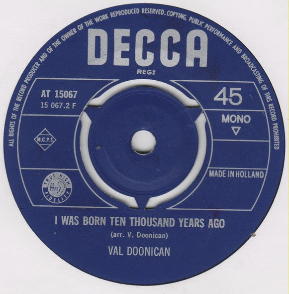 Val Doonican : Memories Are Made Of This (7", Single, Mono)