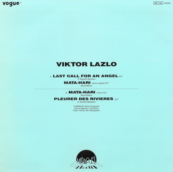 Viktor Lazlo : Last Call For An Angel (12", Maxi)