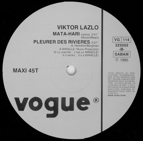 Viktor Lazlo : Last Call For An Angel (12", Maxi)