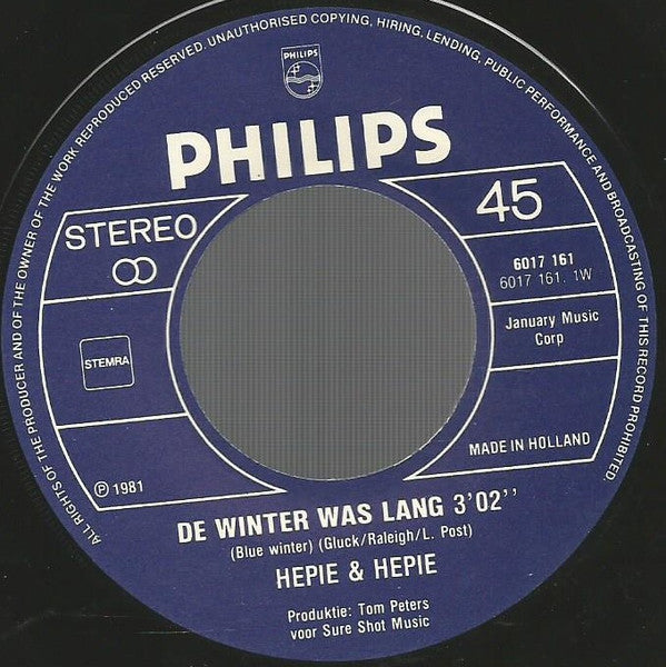 Hepie & Hepie : De Winter Was Lang (7")