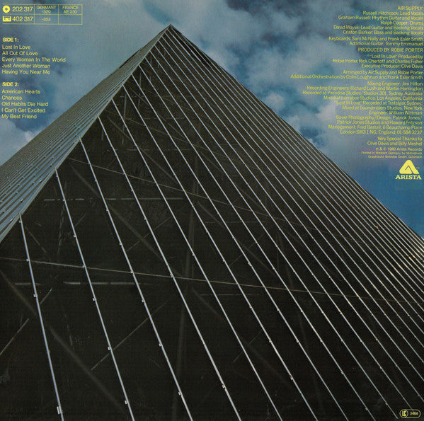 Air Supply : Lost In Love (LP, Album)