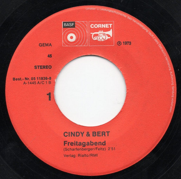 Cindy & Bert : Freitagabend  (7", Single)