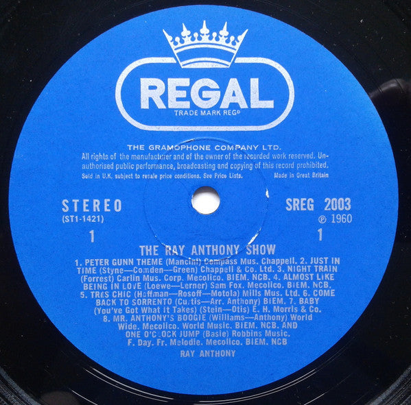 Ray Anthony & His Orchestra : Recorded Live In Las Vegas (LP, Album)