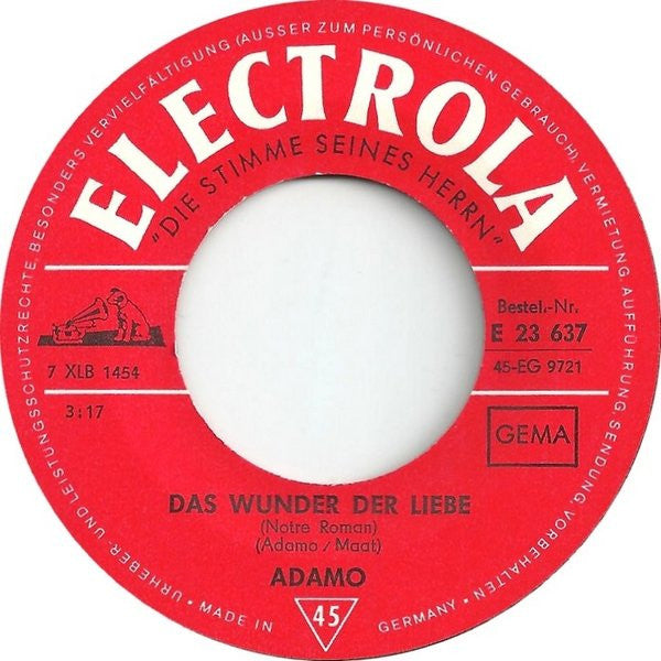 Adamo : Das Wunder Der Liebe / Die Geschenke Für Dich (7", Single)