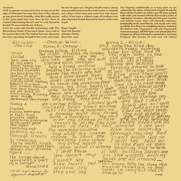 Sigmund Snopek III : Virginia Woolf (2xLP, Album, RE, 180)