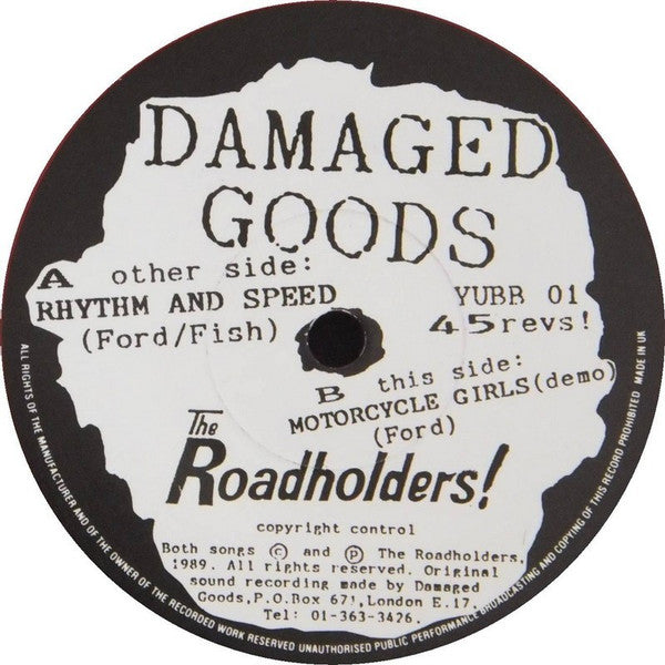 The Roadholders : Rhythm And Speed C/W Motorcycle Girls! (7", Red)
